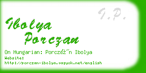 ibolya porczan business card